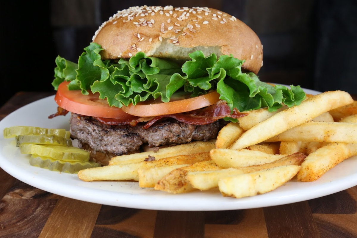 Burger and fries